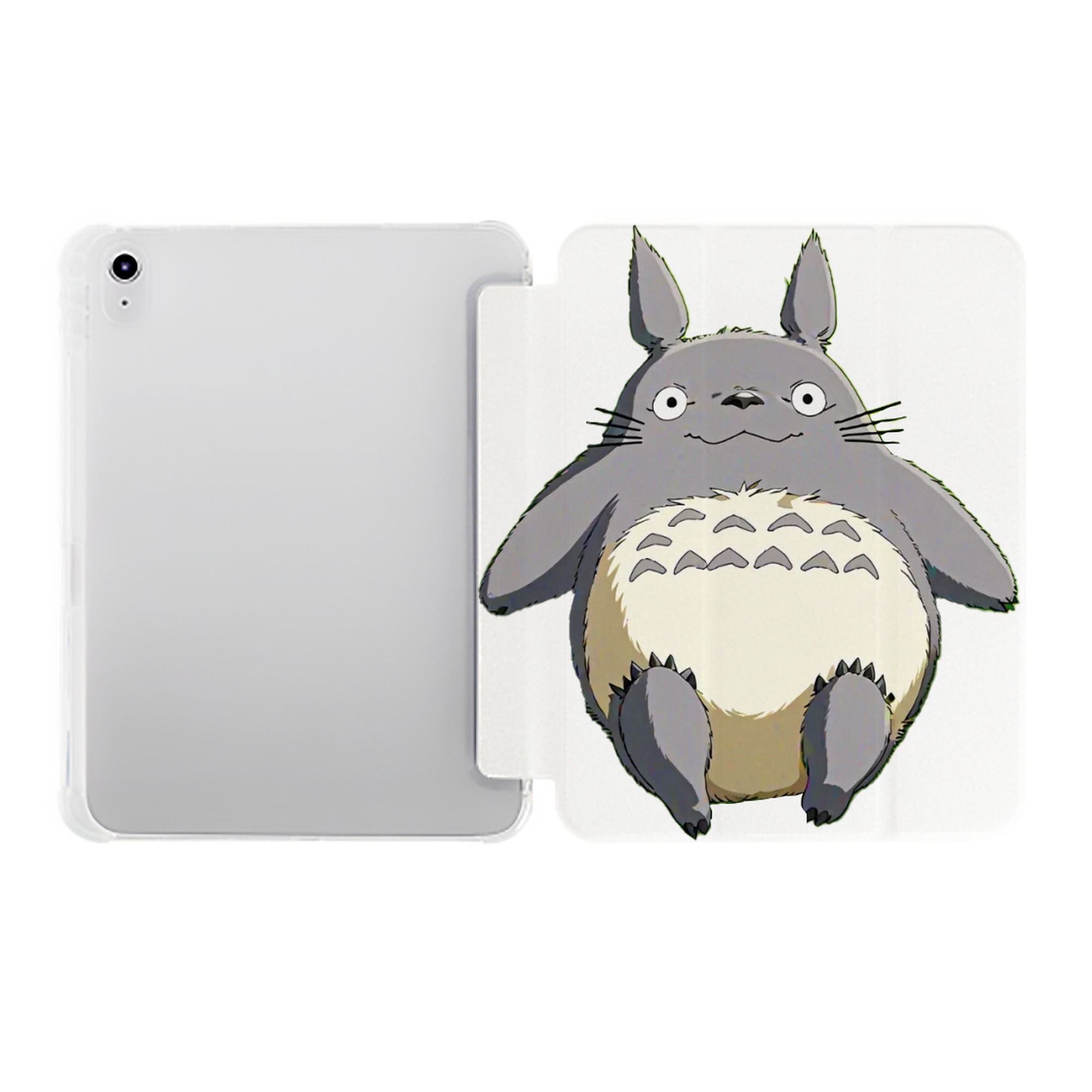 （画像用） となりのトトロ 草壁メイ 草壁サツキ My Neighbor Totoro Satsuki Kusakabe Mei Kusakabe IPad ケース ペン収納付き 三つ折りスタンド PUレザー×シリコン 対応機種9.5/10.5/10.9インチ